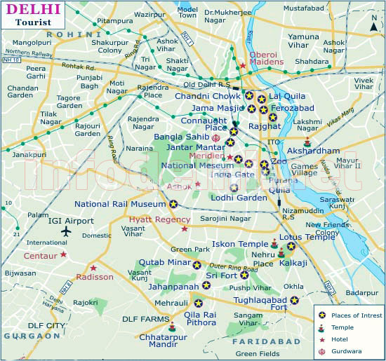 Delhi Tourist karte